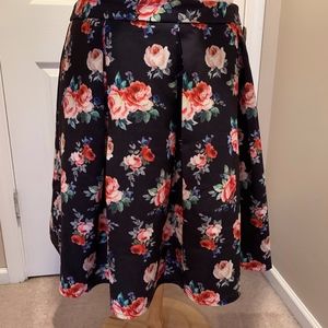City Chic Skirt, Satin Midi floral, L (20)
